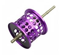 HGZLQKD Fishing Reel Aluminum Alloy Micro Spool Lightweight Perforated Design Upgraded Rotating Mass Faster Casts Suitable for Coastal River Lake Fishing Scenarios, Purple