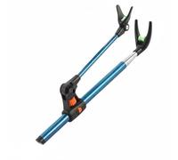 HGZLQKD Fishing Rod Bracket Adjustable Stainless Steel Rod Holder Telescopic Multi-Section Stand Silicone Roller Head Flexible Mount Suitable for Outdoor Fishing River Bank , Blue 1.7M Wo Insert