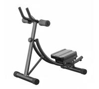 HGZLQKD Fitness Abdominal Core Strength Roller Machine Reinforced Steel Compact Design Suitable for, Enhanced Model One-Key Folding, Timer, Mat, Dumbbell Plates, 300 Jin Load Capacity