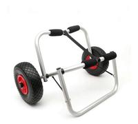 HGZLQKD Folding Trailer Kayak Trolley With Pads Stable Axle Adjustable Straps Frame Aviation Aluminum suitable for coastal paths river banks boat ramps, Red Inflatable A