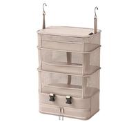 HGZLQKD Hanging Travel Shelves Bag Travel Luggage Organizer Multifunction Space Saver Suitcase Organizer for Dorm Apartment Bedroom