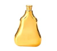 HGZLQKD Hip Flask Pocket Flask Reusable Birthday Gift 6oz Hiking Barbecue Party Multifunction with Cover Wine Drink Pot Wine Bottle, Gold