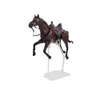 HGZLQKD Horse Statue Farm Animal,Home Decor,Poseable Ornament Creative Realistic Collectible with Movable Joint for Kids Children, Brown
