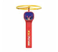 HGZLQKD Illuminated Launcher With Handheld Rod Design Rotor Style Three Spoke Discs Fast and Push Button Launch and Electronics Suitable for evening play park activities family games, Red