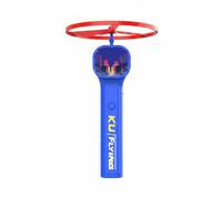 HGZLQKD Illuminated Launcher With Handheld Rod Design Rotor Style Three Spoke Discs Fast and Push Button Launch and Electronics Suitable for evening play park activities family games, Blue