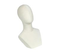 HGZLQKD Jewelry Mannequin Bust Wig Display Stand Hair Manikin Head Model Pendant Chain Display Stand for Shopping Mall Boutique Caps, white