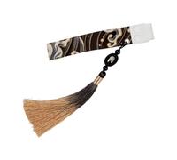 HGZLQKD Keyboard Strap Mechanical Keyboard Decorative Strap Lanyard Charm Tassel Pendant With Bronzing Cloth Curved Fit Buckle Easy Install Suitable for, Black, Wave White Acc
