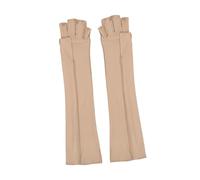 HGZLQKD Long Compression Gloves Fingerless Gloves Breathable Wrist Arm Support Typing Gloves Fitness Gloves for Sports Piano Playing, Yellow