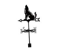 HGZLQKD Metal Howling Wolf Figurine Wind Vane Weathervane Height 68cm Multifunctional Garden Decoration for Sheds Fences Sturdy