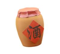 HGZLQKD Mini Chinese Wine Jar Mode Dollhouse Wine Bottle Decor,Doll House Accessories, Pretend Play for Bar Scene Props, M