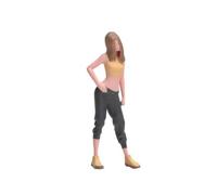 HGZLQKD Miniature Figure Collectible Figurine Resin Diorama Character Model Accessory Hand Painted Female Figure With Shoulder Length Hair Cropped Top And