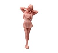 HGZLQKD Miniature Girl Figure Model Figurine Character Prop DIY Projects Gift Micro Landscape Diorama Scenery Standing Girl Figure, Not Painted