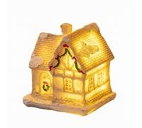 HGZLQKD Miniature Glowing Mini House | Tabletop, Lighted winter House, Snowy, Decor, for Mantel, Style D