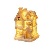 HGZLQKD Miniature Glowing Mini House | Tabletop, Lighted winter House, Snowy, Decor, for Mantel, Style I