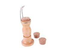 HGZLQKD Miniature Painting Handle with Cork Base & Hand Rest - Ergonomic Wooden Holder for Warhammer, Scale Models, Figurines & Hand Painting Miniatures