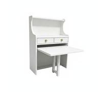 HGZLQKD Miniature Storage Cabinet Dollhouse Cabinet With Drawers Foldable Table Mini Furniture Display Shelf Tabletop Storage Suitable for dollhouses model shops reading corners scene building, White