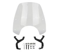 HGZLQKD Motorcycle Windshield Windshield Windscreen Screen Fairing With Broad Edge For Enhanced Coverage And Comfort Complete Mounting Hardware And Brackets , Transparent , CM300
