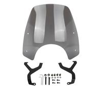 HGZLQKD Motorcycle Windshield Windshield Windscreen Screen Fairing With Broad Edge For Enhanced Coverage And Comfort Complete Mounting Hardware And Brackets , Grey , CM500