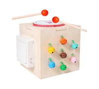 HGZLQKD Multifunctional Wooden Musical Activity Box Textural Musical Activity Box with Xylophone Fine Motor Skill Building Xylophone for Young Children