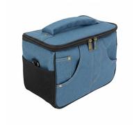 HGZLQKD Musical Equipment Cover Canvas Instrument Accessory Guitar Amplifier Bag Speaker Case with External Storage Pockets and Denim-Like Finish Suitable for Music Lessons Gigs Transport, Blue, S