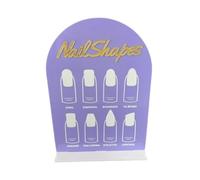HGZLQKD Nail Art Display Stand,Nails Colors Display Stand,Nail Art Tool,DIY,Showing Holder Nail Color Board Nails Tips Display Board, purple