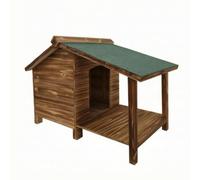 HGZLQKD Outdoor Cat Shelter Wooden House Enclosure With Sturdy Solid Wood Frame And Private Secure Haven Suitable for backyard garden patio porch, Courtyard Style Carbonized Solid Wood