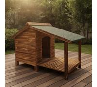 HGZLQKD Outdoor Cat Shelter Wooden House Enclosure With Sturdy Solid Wood Frame And Private Secure Haven Suitable for backyard garden patio porch, Front Door Carbonized Solid Wood