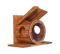 HGZLQKD Outside Wood Squirrel Feeder Squirrel Chipmunk House Wooden Chipmunk Feeder for Corn, Peanuts
