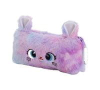 HGZLQKD Pencil Case Pen Bag Multifunctional with Zipper Makeup Bag Cat Shape Storage Lightweight Pen Holder Pouch for Artists, Purple