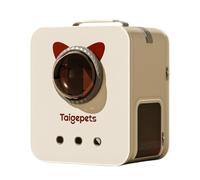 HGZLQKD Pet Carrier Backpack Cat Carrier Travel Pack With Clear Viewing Window And Multiple Vent Holes PU Leather Build suitable for city walks short trips visits, Extra Large, style to 1