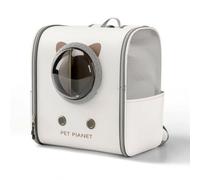 HGZLQKD Pet Carrier Backpack Cat Carrier Travel Pack With Clear Viewing Window And Multiple Vent Holes PU Leather Build suitable for city walks short trips visits, Large, style to 4