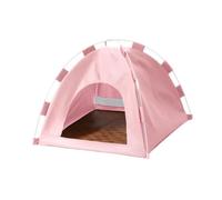 HGZLQKD Pet Cat Dog Tent Dog House Semi Enclosed Summer Cat Crate Universal Dog Kennel Pet Teepee for Rabbits Kitty Puppy Outside, Pink