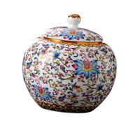 HGZLQKD Porcelain Canister Tea Storage Container Tins Jar Decorative Large Capacity Moisture Proofs Tank Tea Caddies for Tea Sugar Salts