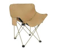 HGZLQKD Portable Camping Chair Moon Chair Non Slip with Pocket Sketching Chairs Folded Chairs for Garden Picnic Fishing Lawn Sports, Khaki