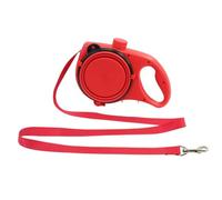 HGZLQKD Portable Control Rope with Built-in Water Bowl Dispenser Comfortable Handle Lightweight Construction suitable for daily walking outdoor breaks park visits, Red