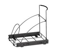 HGZLQKD Pull Out Trash Can Shelf,under Cabinet,Slide Out Shelf,Sturdy,Waste Bin Sliding Rack,Roll Out Garbage Can Holder for Kitchen, black