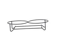 HGZLQKD Raised Bowls Stand Pet Food Feeder Multipurpose Easy to Carry Supply Metal Iron Frame Rack for Two Bowls Kitchen Dogs Puppy, XS