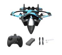 HGZLQKD RC Plane RC Aircraft Portable Ready to Fly 360° Flip Fighter Toy Hobby Glider for Beginner, Boys, Girls, Adults, blue