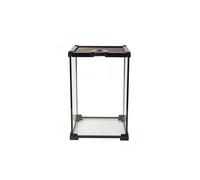 HGZLQKD Reptile Terrarium Glass Habitat Enclosure Secure Top Stackable Design Optimal Vent Space Suitable for Living Environment Display Purpose Animal Study Exotic Pet Housing, 20x20x30cm