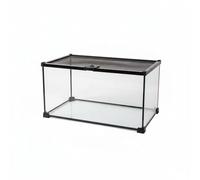 HGZLQKD Reptile Terrarium Glass Habitat Enclosure Secure Top Stackable Design Optimal Vent Space Suitable for Living Environment Display Purpose Animal Study Exotic Pet Housing, 50x30x25cm