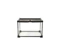 HGZLQKD Reptile Terrarium Glass Habitat Enclosure Secure Top Stackable Design Optimal Vent Space Suitable for Living Environment Display Purpose Animal Study Exotic Pet Housing, 30x20x20cm