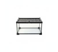 HGZLQKD Reptile Terrarium Glass Habitat Enclosure Secure Top Stackable Design Optimal Vent Space Suitable for Living Environment Display Purpose Animal Study Exotic Pet Housing, 30x20x16cm