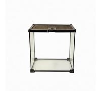 HGZLQKD Reptile Terrarium Glass Habitat Enclosure Secure Top Stackable Design Optimal Vent Space Suitable for Living Environment Display Purpose Animal Study Exotic Pet Housing, 30x20x30cm