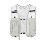 HGZLQKD Running Vest Backpack Gear With Bottles Pockets Ventilated Honeycomb Mesh With Reflective Strips Adjustable Chest Straps And Zippered suitable for , Grey