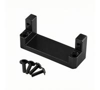 HGZLQKD Servo Mounting Bracket RC Chassis Servo Mount Aluminum Alloy CNC Frame with Side Raised Ends for Stable Fit Low Center Placement Suitable for Bashing Practice Runs , Black