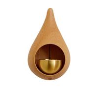 HGZLQKD Shopkeepers Door Bell Door Chime Housewarming Gift, Decorative, Wood Doorbell with Brass Bell, for Entrance Wardrobe, Wood Color