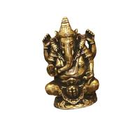 HGZLQKD Sitting Buddha Statue Elephant God Statue Collectible Copper Decorative Tabletop Decoration Figurine for Cabinet Bookshelf, 2.6cmx1.5cmx1.5cm
