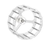 HGZLQKD Small Animal Quiet Running Wheel Intelligence Toy Bird Silent Wheel Toy for Budgerigar, Metal Pole, 19.5 cm Dia