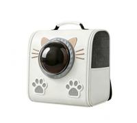 HGZLQKD Spacious Window Backpack Sturdy Structured Design, Pet Backpack with Bubble Window, for Travel, checkup Visits, adventures, Small Dogs, White