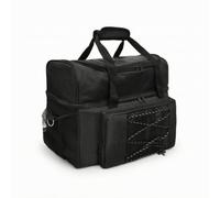 HGZLQKD Sport Equipment Tote Bowling Gear Tote Organizer with Ball Cradle Padded Divider Front Zipper Pocket Side Mesh Pockets Suitable for League Play Practice Travel, Array, Black, Two Balls